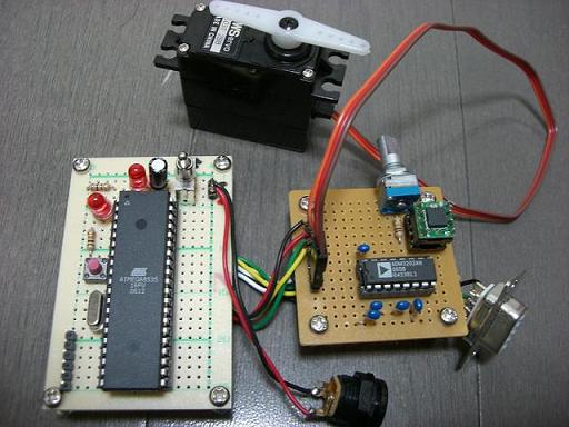 The photo of the circuit board for the experiment.